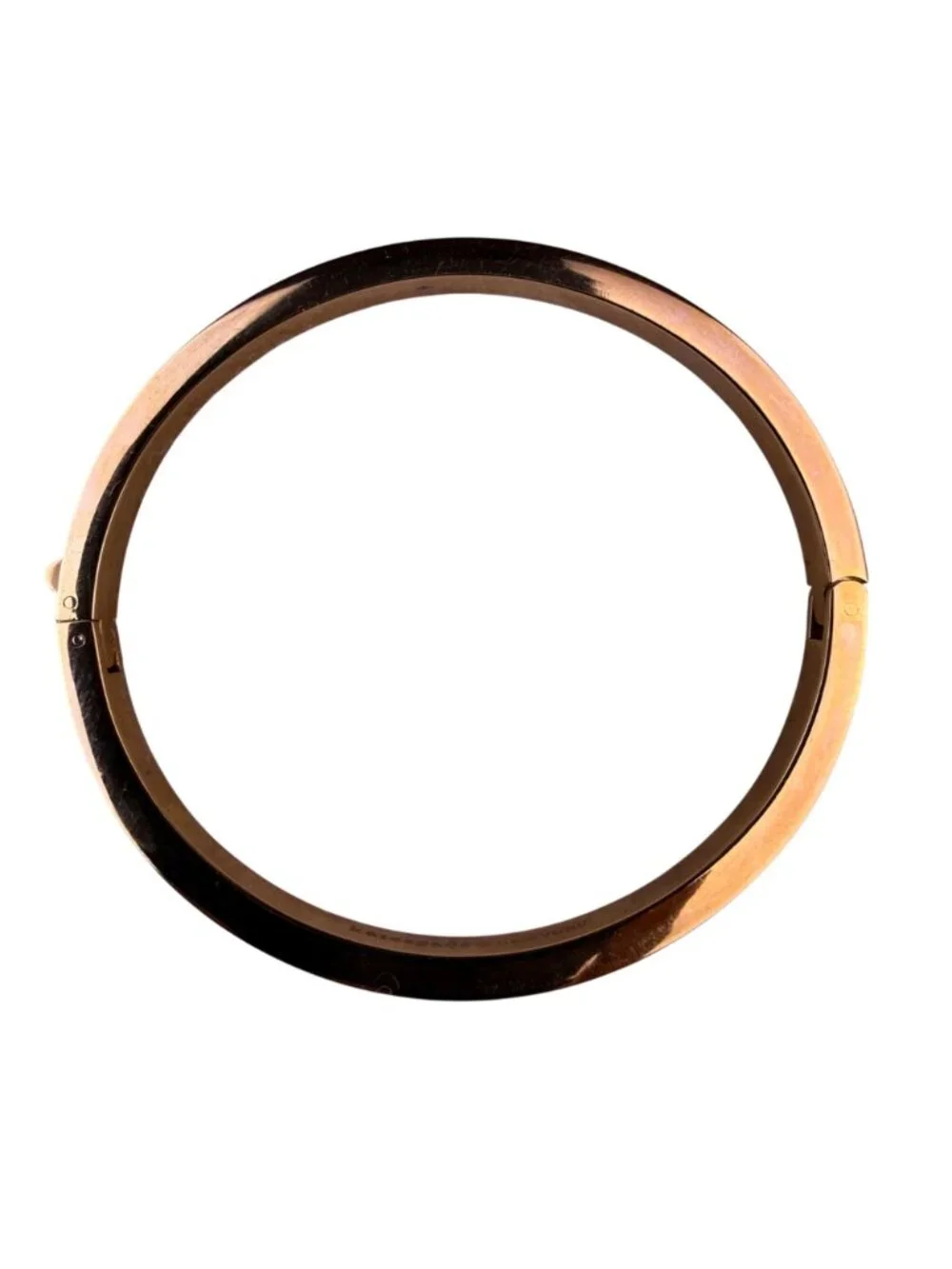 Kate Spade Womens Rose Gold Tone Metal Hinged Bangle Bracelet With Inset Stones - Picture 4 of 7
